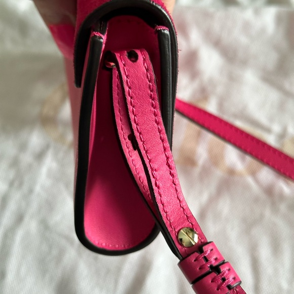 CHLOE Mini FAYE Fuchsia Leather and Suede Crossbody in EUC Like New Dust Bag - Picture 6 of 9